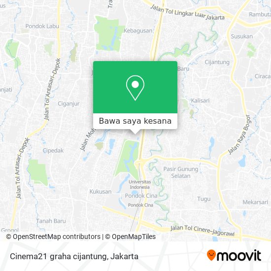 Peta Cinema21 graha cijantung
