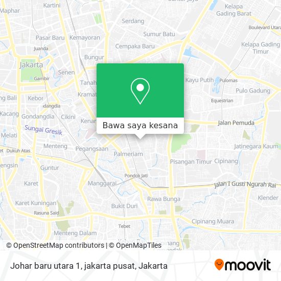 Peta Johar baru utara 1, jakarta pusat