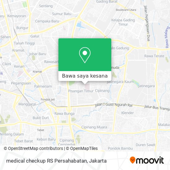Peta medical checkup RS Persahabatan