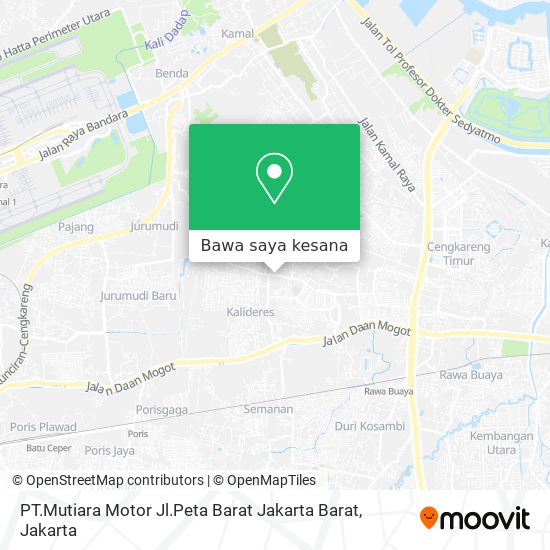 Peta PT.Mutiara Motor Jl.Peta Barat Jakarta Barat