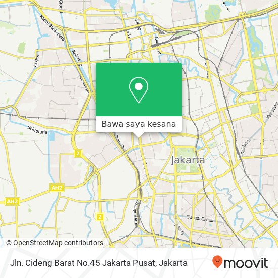 Peta Jln. Cideng Barat No.45 Jakarta Pusat