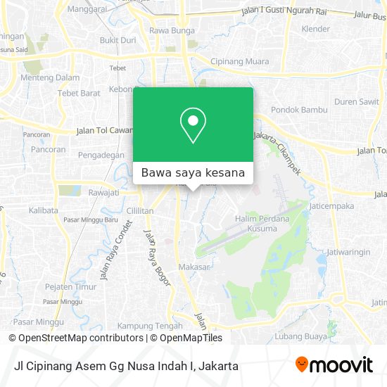 Peta Jl Cipinang Asem Gg Nusa Indah I