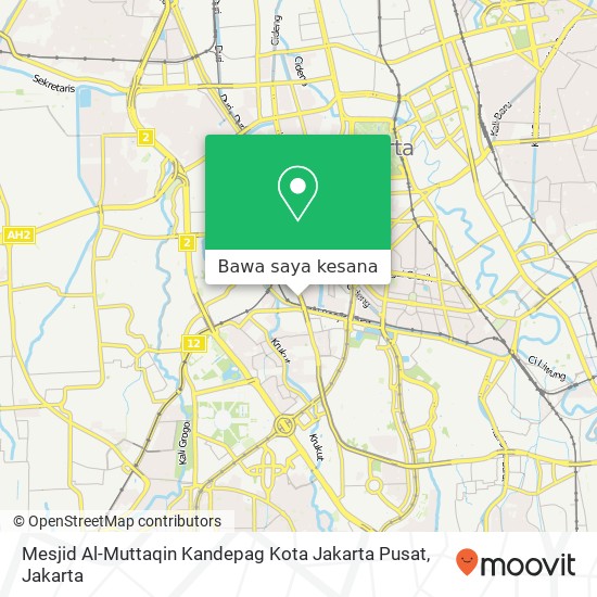 Peta Mesjid Al-Muttaqin Kandepag Kota Jakarta Pusat