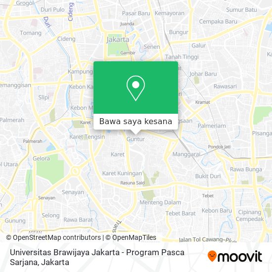 Peta Universitas Brawijaya Jakarta - Program Pasca Sarjana