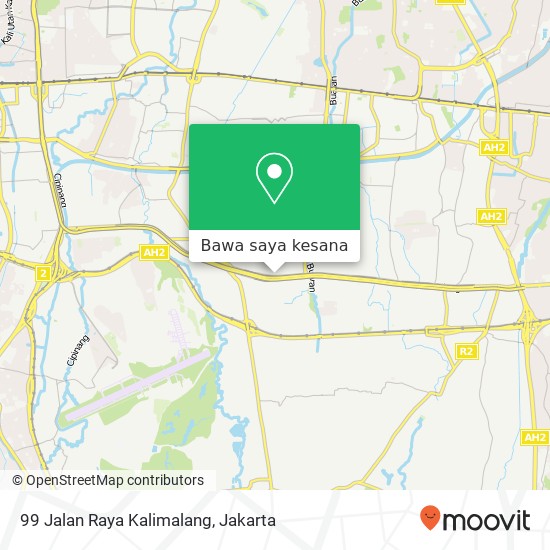 Peta 99 Jalan Raya Kalimalang