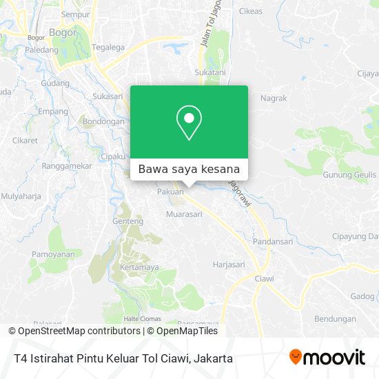 Peta T4 Istirahat Pintu Keluar Tol Ciawi