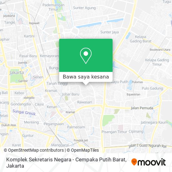 Peta Komplek Sekretaris Negara - Cempaka Putih Barat