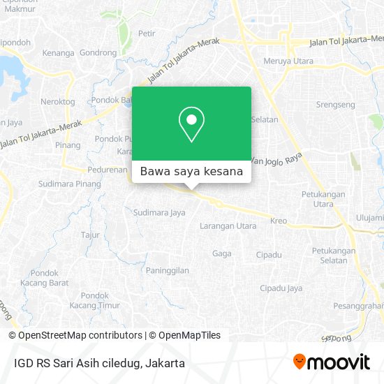 Peta IGD RS Sari Asih ciledug