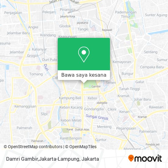 Peta Damri Gambir,Jakarta-Lampung
