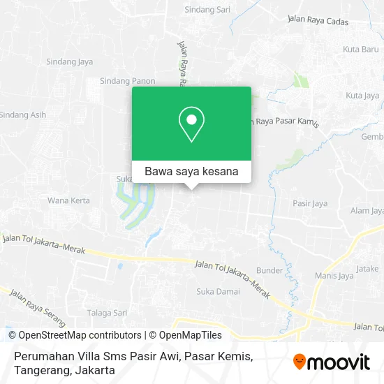 Peta Perumahan Villa Sms Pasir Awi, Pasar Kemis, Tangerang