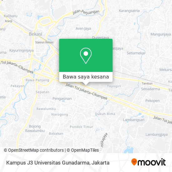 Peta Kampus J3 Universitas Gunadarma