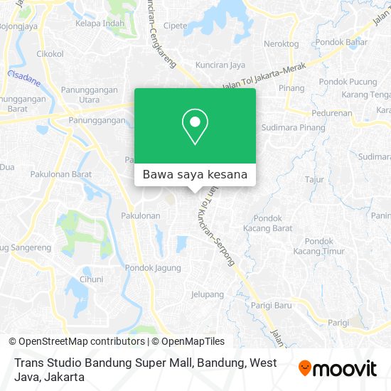 Peta Trans Studio Bandung Super Mall, Bandung, West Java
