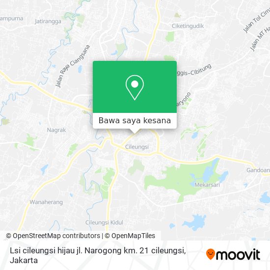 Peta Lsi cileungsi hijau jl. Narogong km. 21 cileungsi