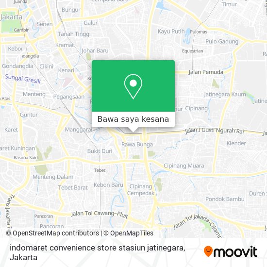 Peta indomaret convenience store stasiun jatinegara