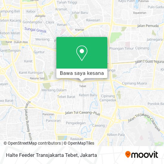 Peta Halte Feeder Transjakarta Tebet