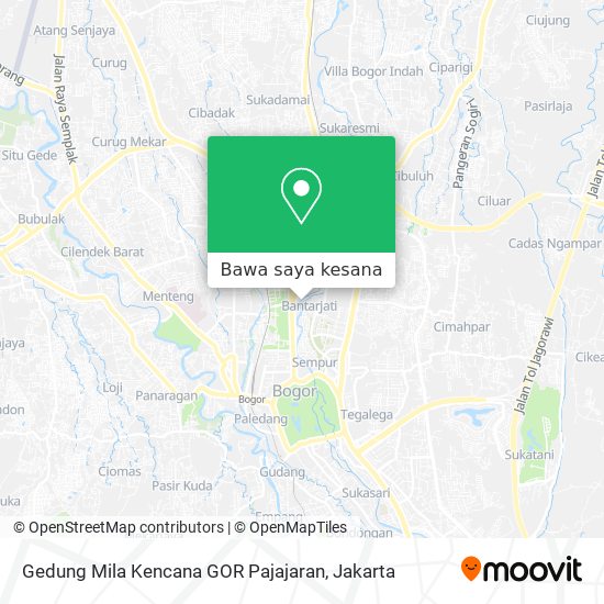 Peta Gedung Mila Kencana GOR Pajajaran