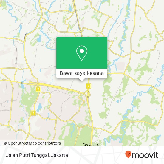 Peta Jalan Putri Tunggal