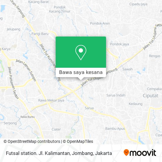 Peta Futsal station. Jl. Kalimantan, Jombang