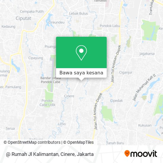Peta @ Rumah Jl Kalimantan, Cinere
