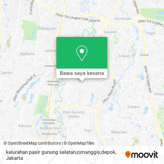 Peta kelurahan pasir gunung selatan,cimanggis,depok