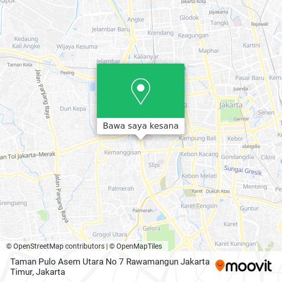 Peta Taman Pulo Asem Utara No 7 Rawamangun Jakarta Timur