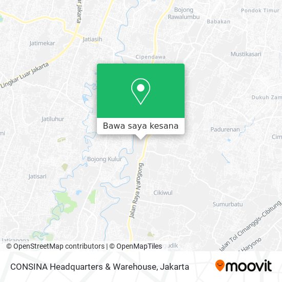 Peta CONSINA Headquarters & Warehouse