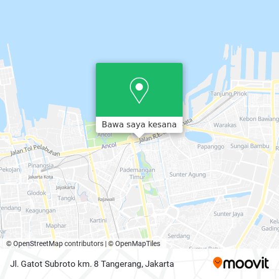 Peta Jl. Gatot Subroto km. 8 Tangerang