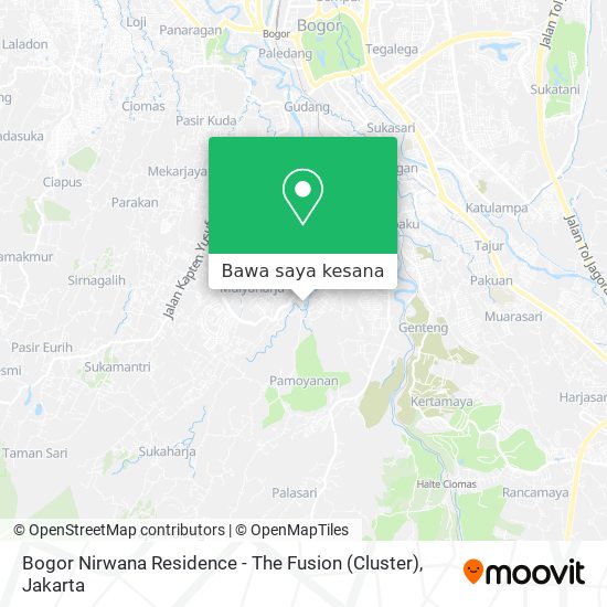 Peta Bogor Nirwana Residence - The Fusion (Cluster)