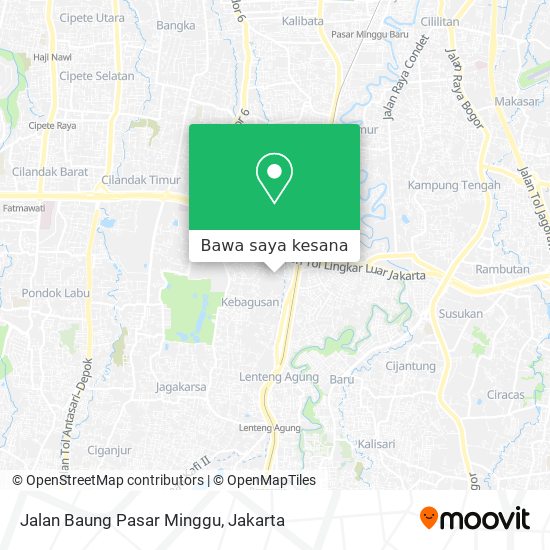 Peta Jalan Baung Pasar Minggu