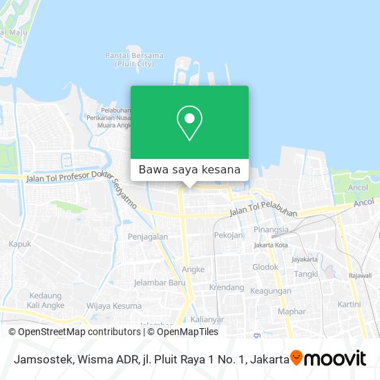 Peta Jamsostek, Wisma ADR, jl. Pluit Raya 1 No. 1