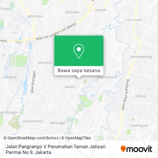 Peta Jalan Pangrango V Perumahan Taman Jatisari Permai No.9