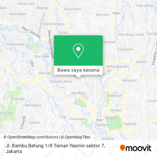 Peta Jl. Bambu Betung 1 / 8 Taman Yasmin sektor 7