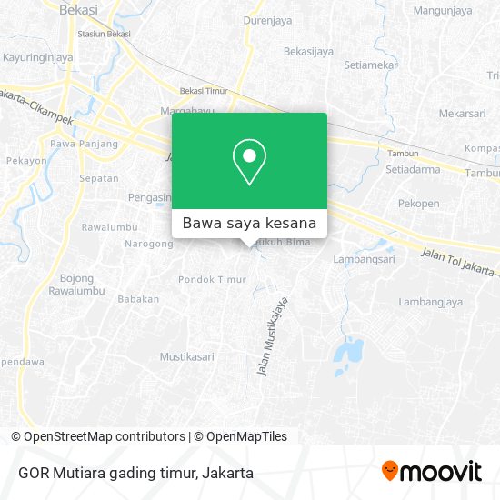 Peta GOR Mutiara gading timur