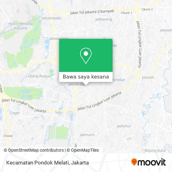 Peta Kecamatan Pondok Melati