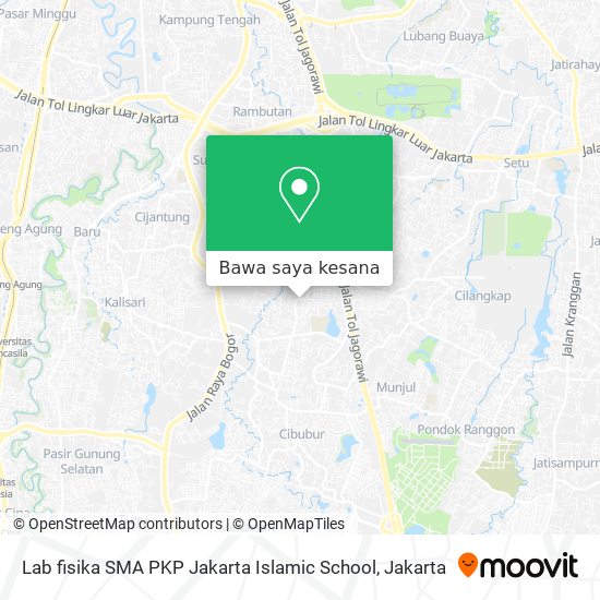 Peta Lab fisika SMA PKP Jakarta Islamic School