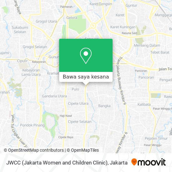 Peta JWCC (Jakarta Women and Children Clinic)