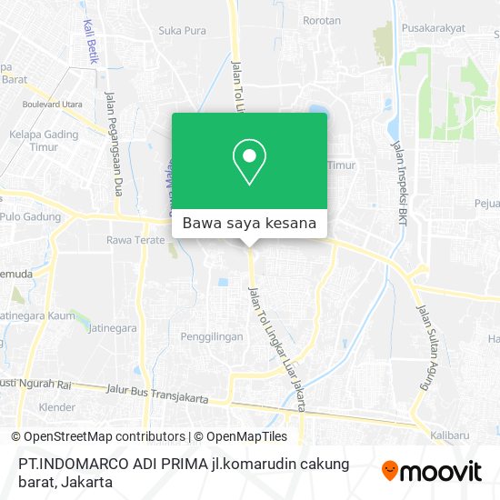 Peta PT.INDOMARCO ADI PRIMA jl.komarudin cakung barat