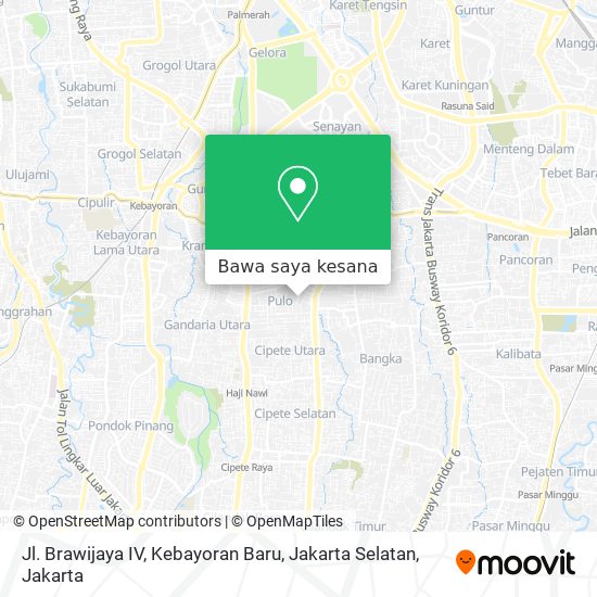 Peta Jl. Brawijaya IV, Kebayoran Baru, Jakarta Selatan