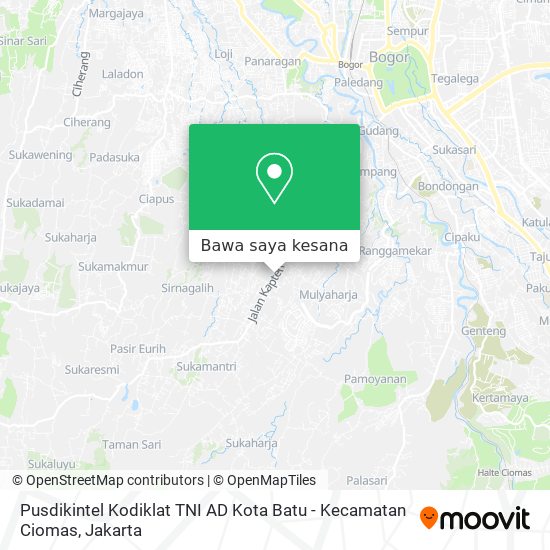 Peta Pusdikintel Kodiklat TNI AD Kota Batu - Kecamatan Ciomas