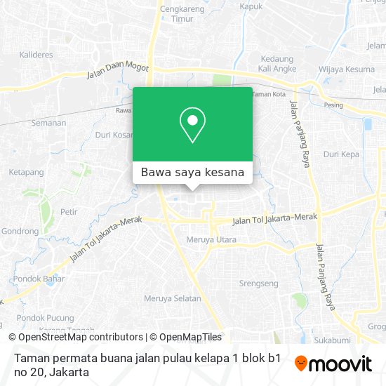 Peta Taman permata buana jalan pulau kelapa 1 blok b1 no 20