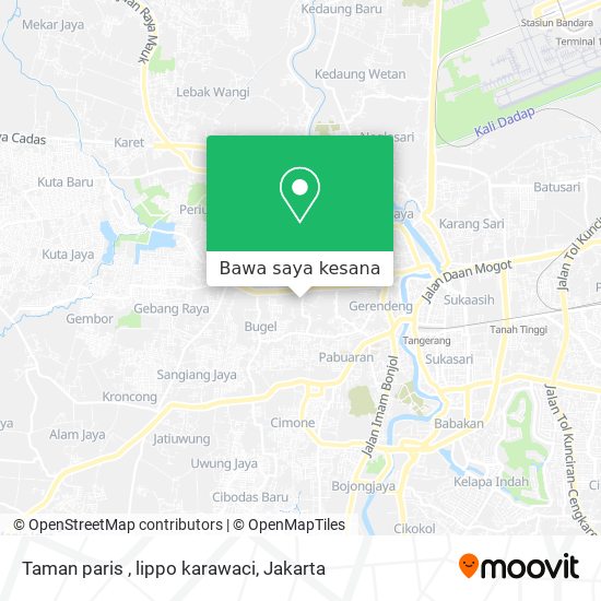 Peta Taman paris , lippo karawaci