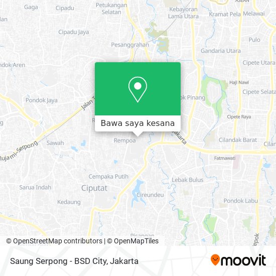 Peta Saung Serpong - BSD City