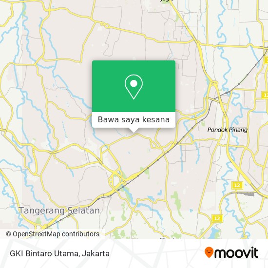 Peta GKI Bintaro Utama