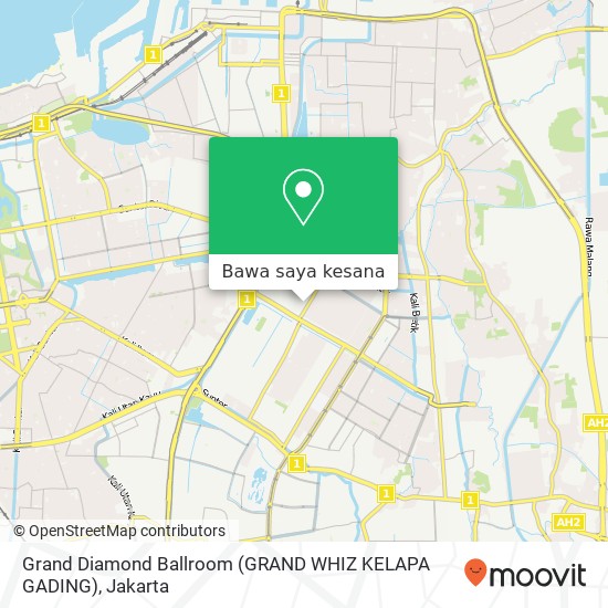 Peta Grand Diamond Ballroom (GRAND WHIZ KELAPA GADING)