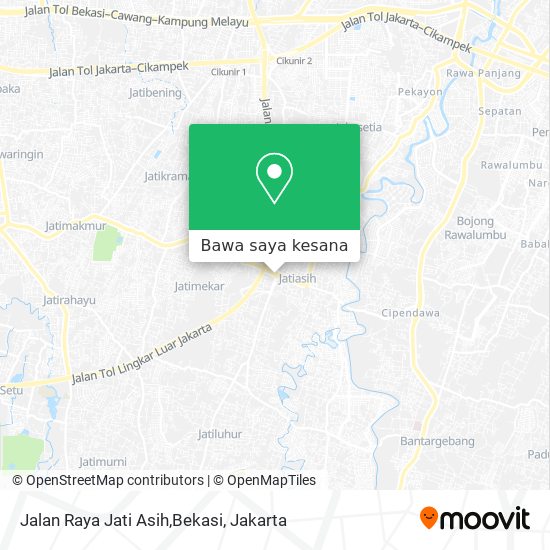 Peta Jalan Raya Jati Asih,Bekasi