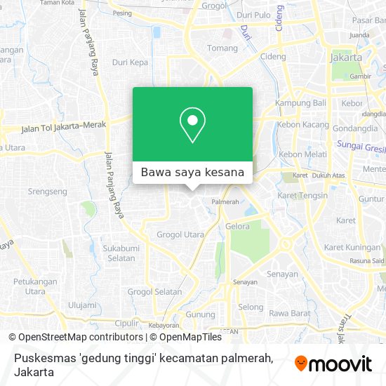 Peta Puskesmas 'gedung tinggi' kecamatan palmerah