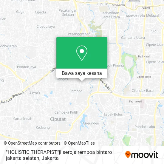 Peta "HOLISTIC THERAPIST"jl seroja rempoa bintaro jakarta selatan