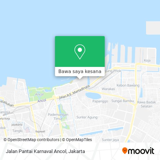 Peta Jalan Pantai Karnaval Ancol