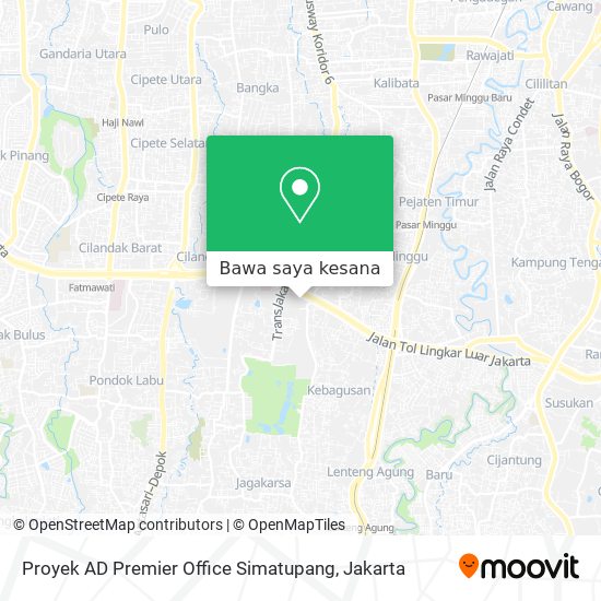 Peta Proyek AD Premier Office Simatupang