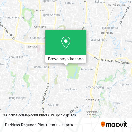 Peta Parkiran Ragunan Pintu Utara